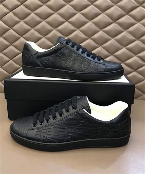 gucci ace black ootd|Gucci ace gg supreme sneakers.